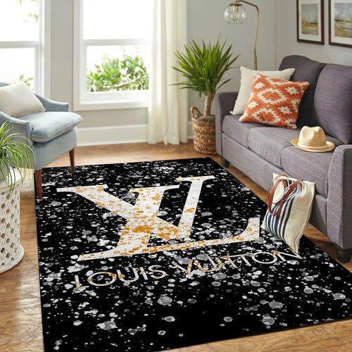 Louis vuitton light grey luxury living room carpet