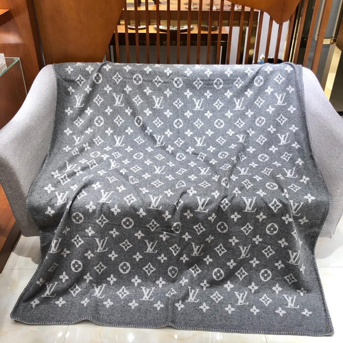 Gray Logo Louis Vuitton blanket  ROSAMISS STORE – MY luxurious home