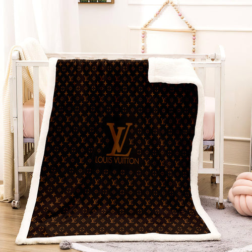 louis vuitton throw blanket with logo