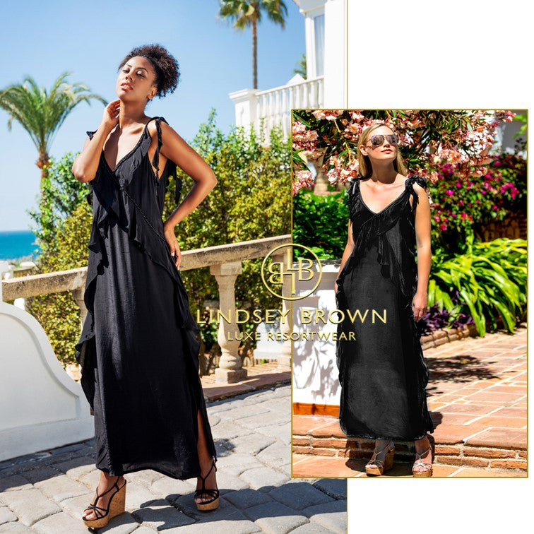 Antigua Silk Maxi Holiday Dress Perfect for Greece by Lindsey Brown