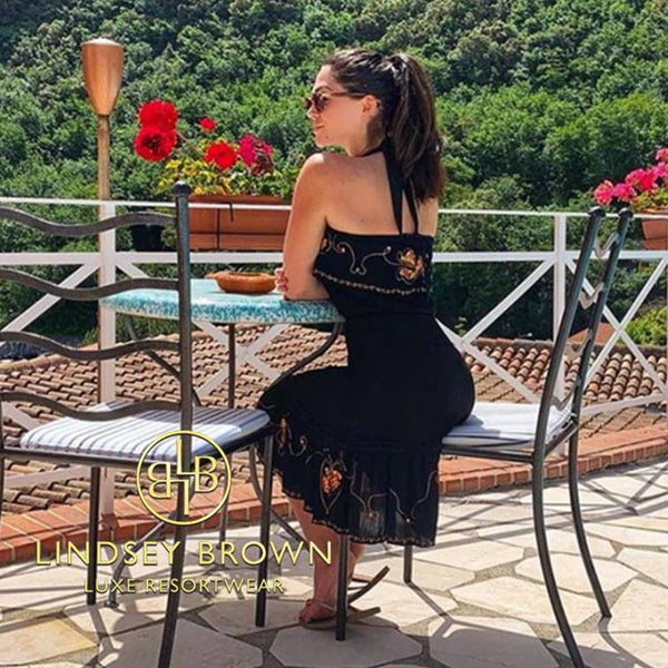 Shop Strapless Black Dress for holiday worn by Casey Batchelor 