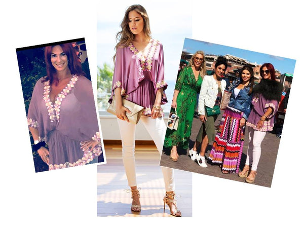 LaurenStone #RealHousewivesofCheshire wears Pink Silk Top in Marrakech