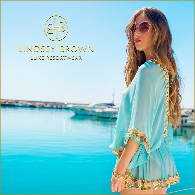 Designer short kaftans by Lindsey Brown resort wear