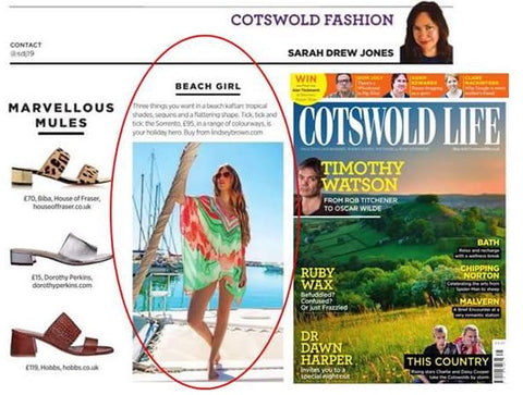 Designer Kaftan Sorrento by Lindsey Brown in Cotswold Life