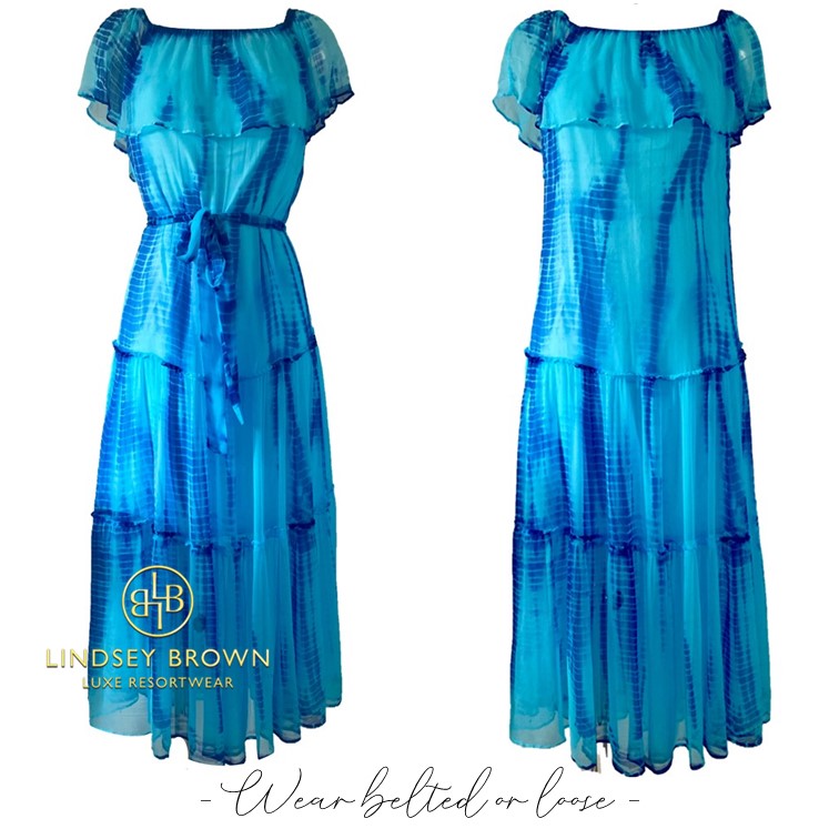 Bardot designer silk maxi dresses to wear on a cruise holiday by Lindsey Brown resort wear