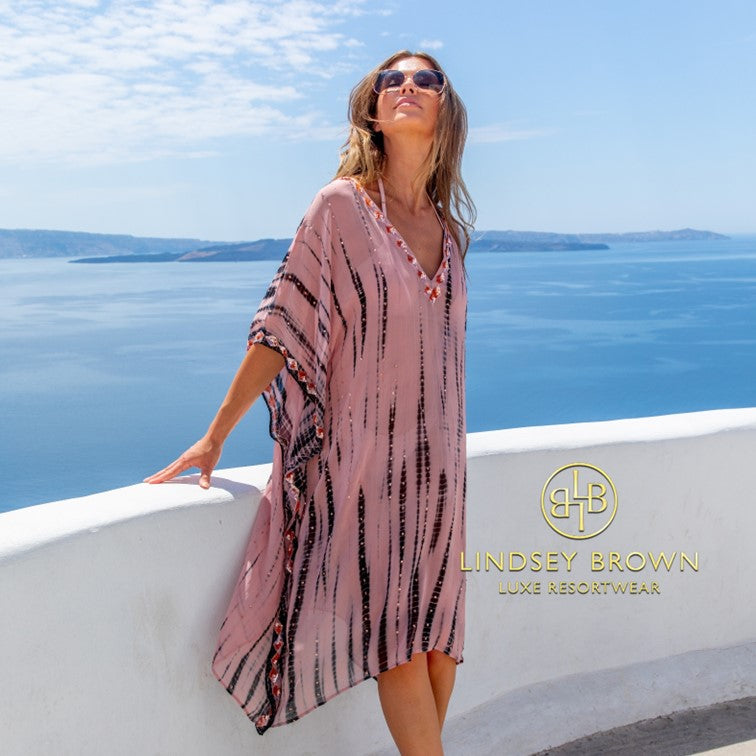  silk designer kaftans to wear on holiday by Lindsey Brown resort wear