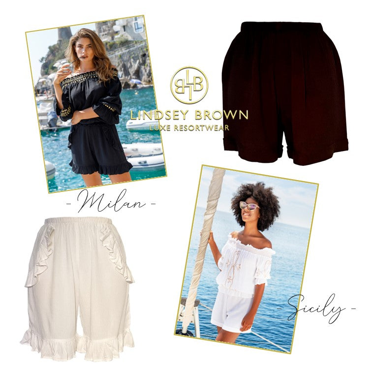Petite holiday shorts by Lindsey Brown resort wear 