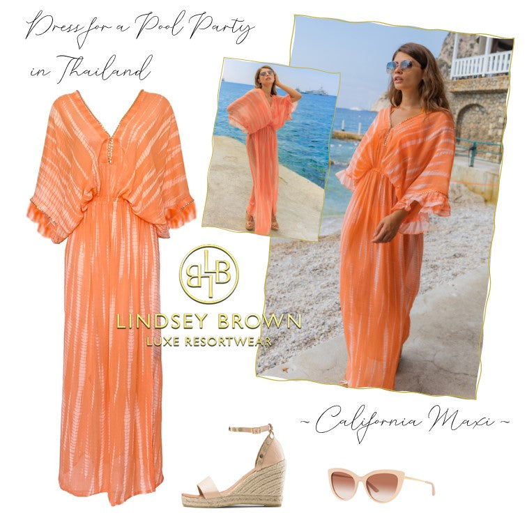 Luxury resort wear to wear to a pool party in Thailand – Lindsey