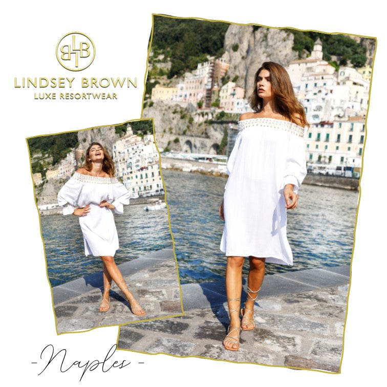 Stylish holiday dresses for winter sun by Lindsey Brown resort wear