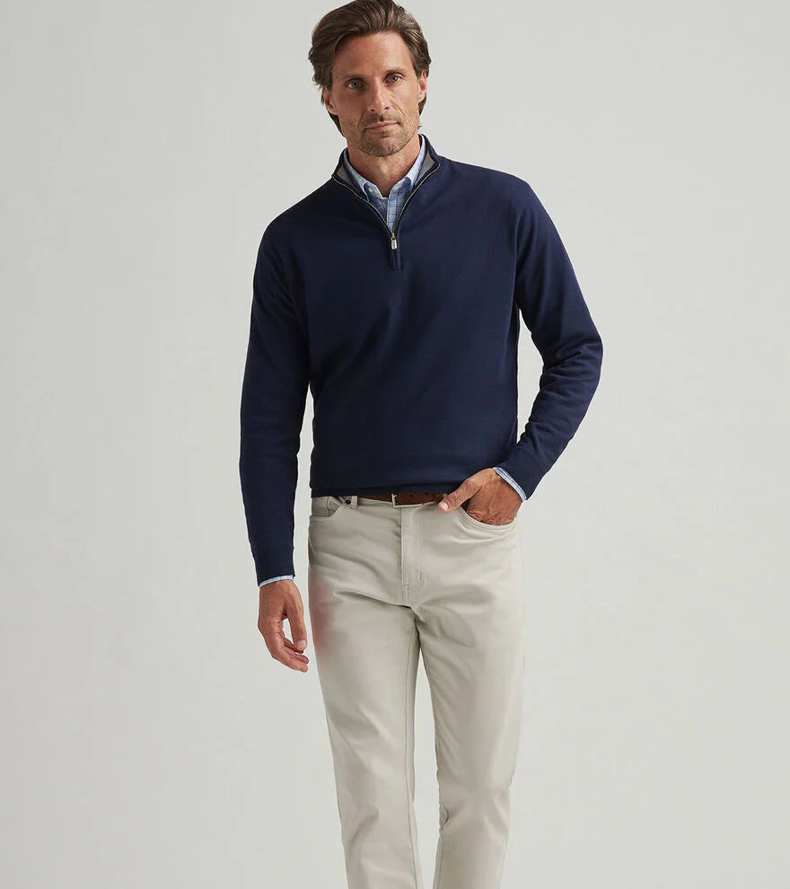 Navy Coolspun 1/4 Zip