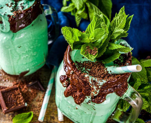 Chocolate Mint Brownie Milkshake