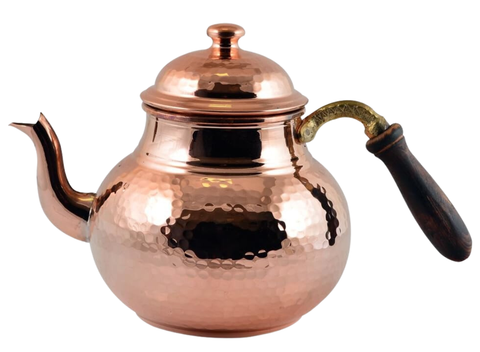CopperBull Hammered Thickest Copper Tea Pot Kettle