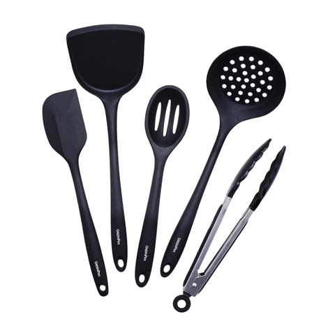 Kitchen Utensils Set-Umite Chef 34 Pcs Silicone Cooking Utensils Set for  Nonstick Cookware-Silicone Spatulas Set, Stainless Steel Handle-Black  Kitchen