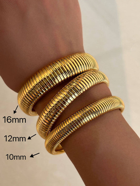 14K Gold Filled Trio Stack Bracelet Set by Olivia Le