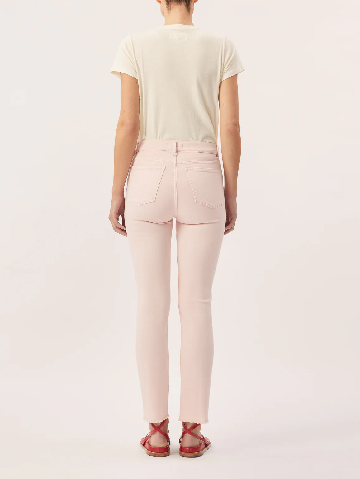 DL1961 - Mara Straight Mid Rise Instasculpt Ankle Jeans Pink Peony