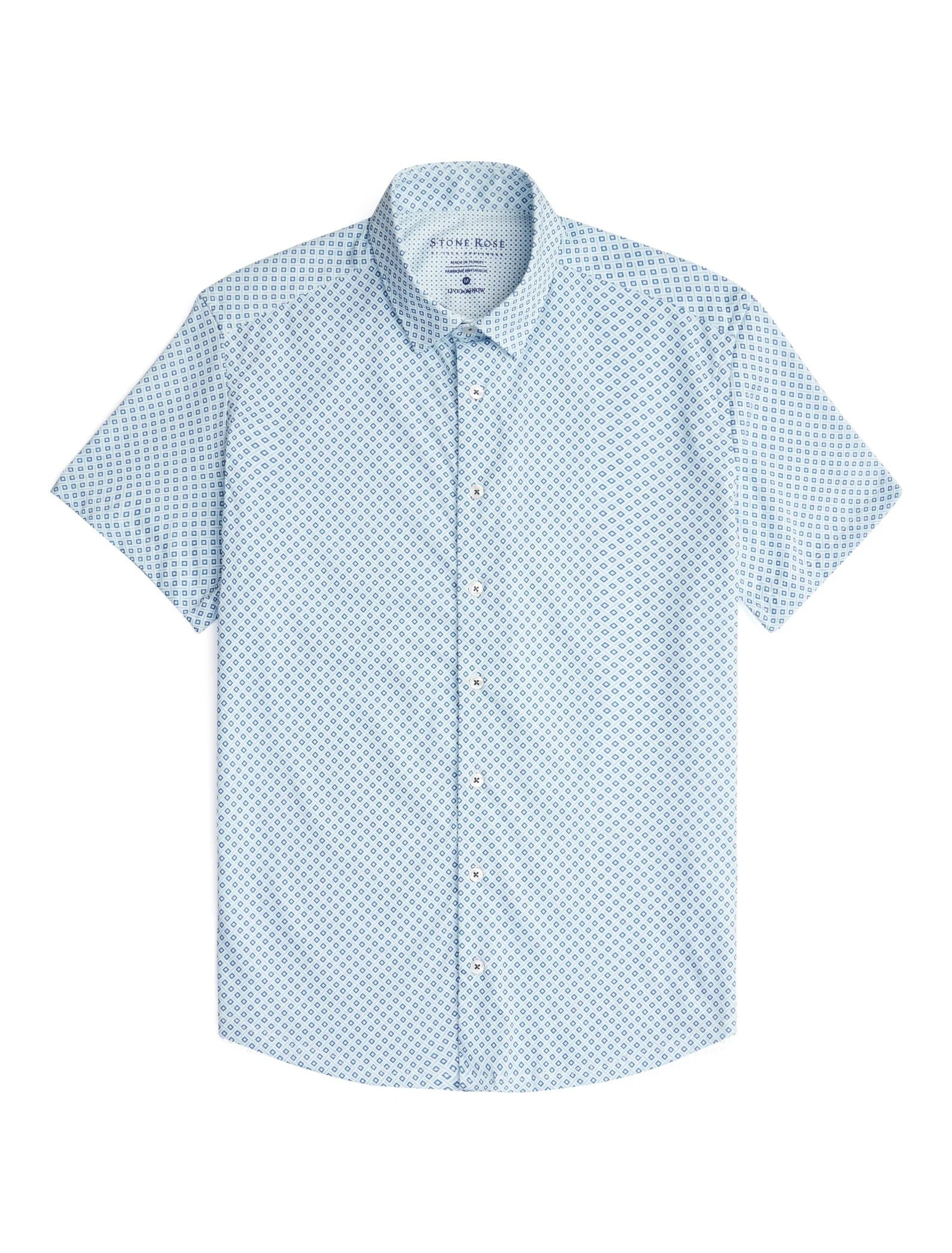 Turquoise Square Short Sleeve Shirt - Stone Rose – Jackie Z Style Co.