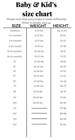 Check out this sizing chart to find out how Birdie Bean closes fit your little ones. Shop Purple Owl Boutique.