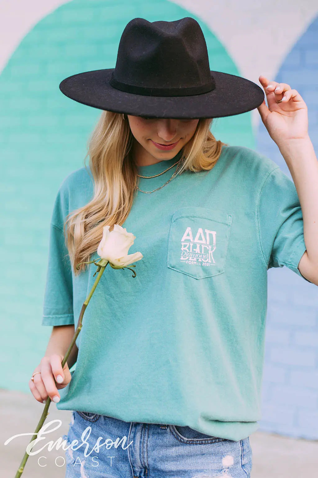 Alpha Delta Pi Black Diamond Formal Tshirt - Emerson Coast