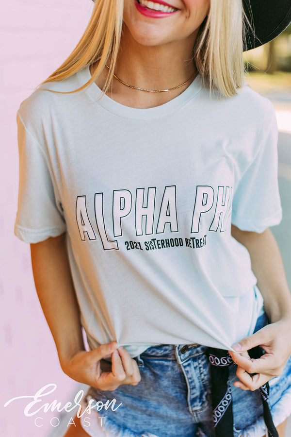 Alpha Phi 3D Sisterhood Retreat Tshirt - Emerson Coast