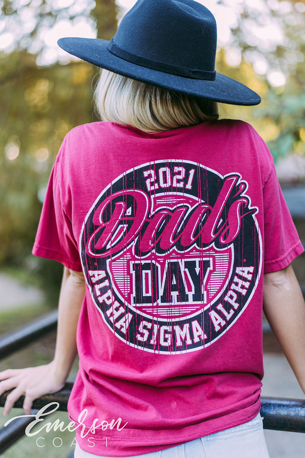 Alpha Sigma Alpha Dads Day Red Tshirt - Emerson Coast