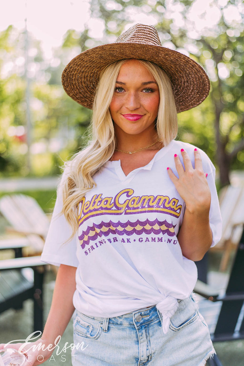 Delta Gamma Spring Break Notch Tee Emerson Coast