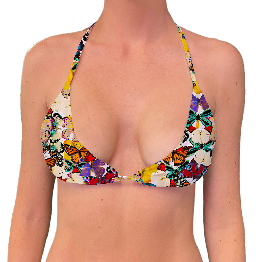 Banana Haven Bikini Top, Blue Multi – North & Main Clothing Company