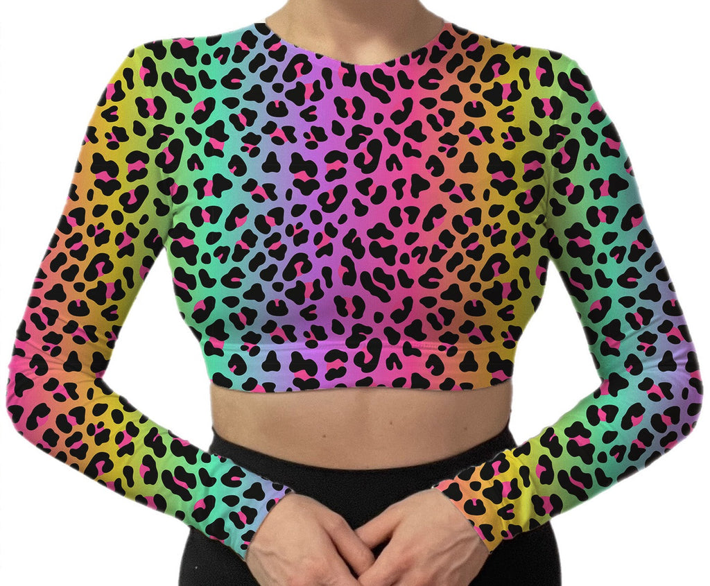 Pink Leopard Long Sleeve Bra Top – Brittany Allen