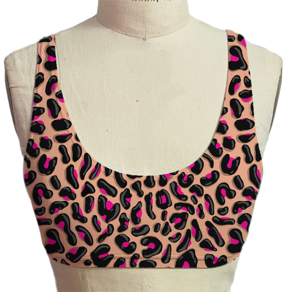 PQ CHEETAH PRINT RED SPORTS BRA – PocketQlub Merch