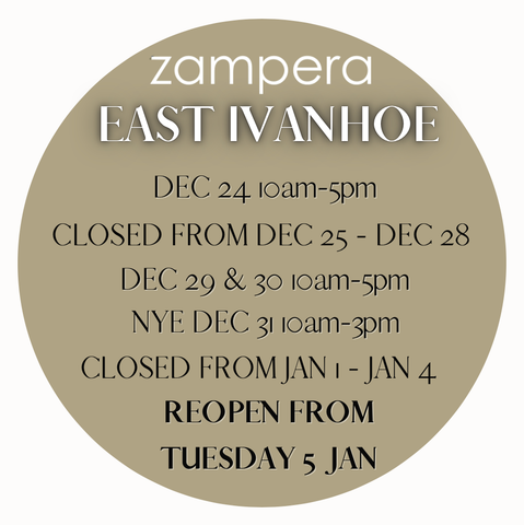 Shop Zampera Ivanhoe opening hours