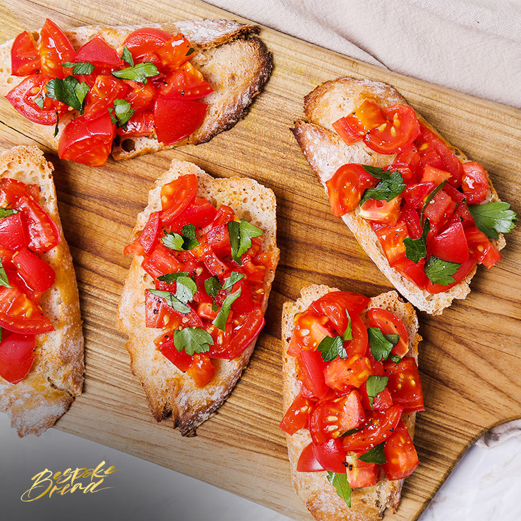 tomato toast made with sourdough bread