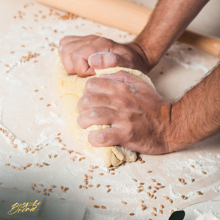 Kneading bread dough-Sourdough Baking Class Singapore