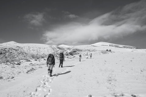 winter hiking with friends safety