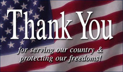 Vielen Dank an alle unsere amerikanischen Helden