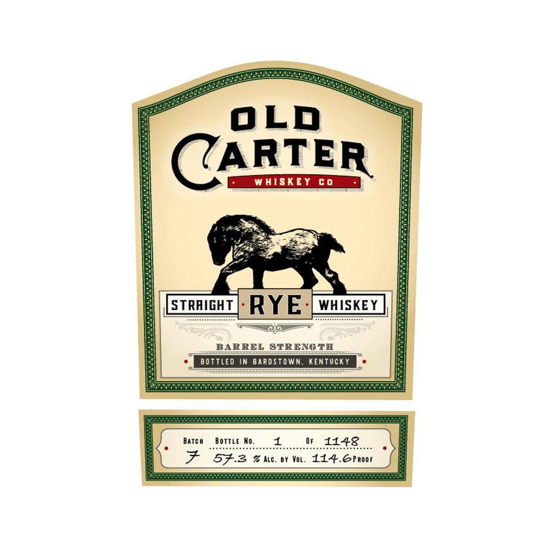 Old Carter Straight Rye Whiskey