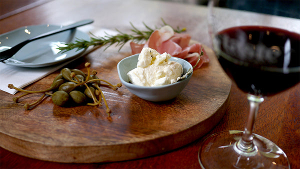 Our Pinot Noir paired with some tasty local cheese at Taste Yarra Valley in Warburton.