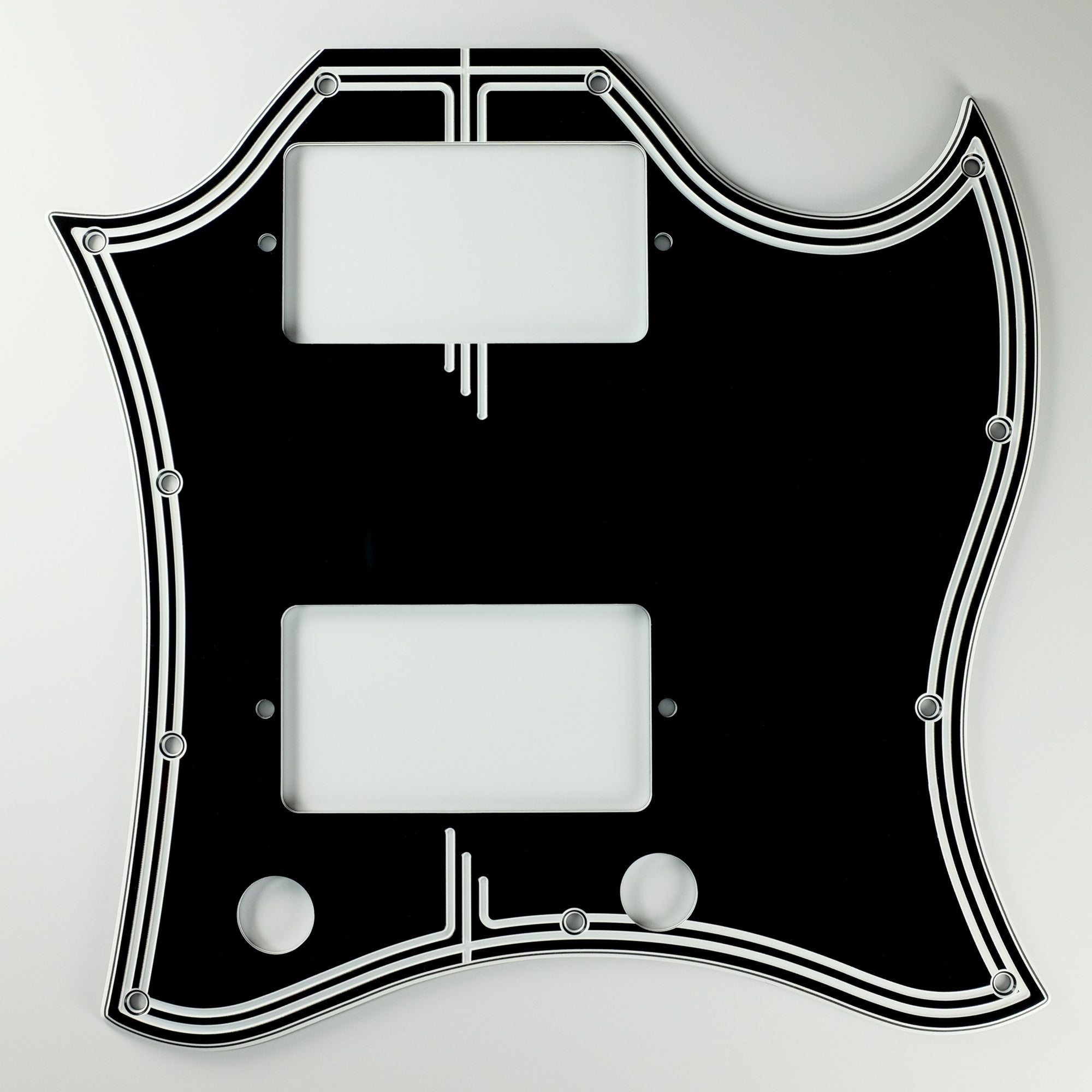 STREAMLINE - ES-335 Pickguard - Black/Cream/Black - DECOBOOM