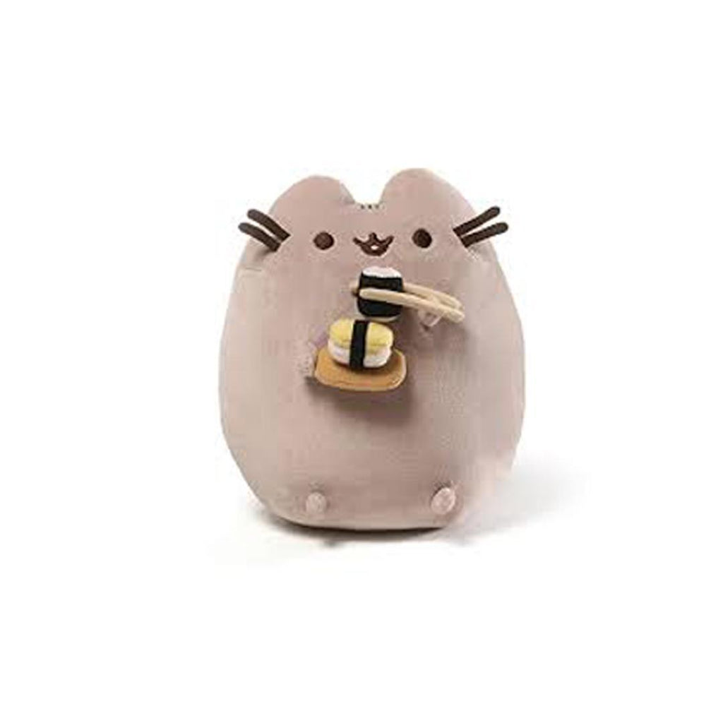 pusheen eating sushi