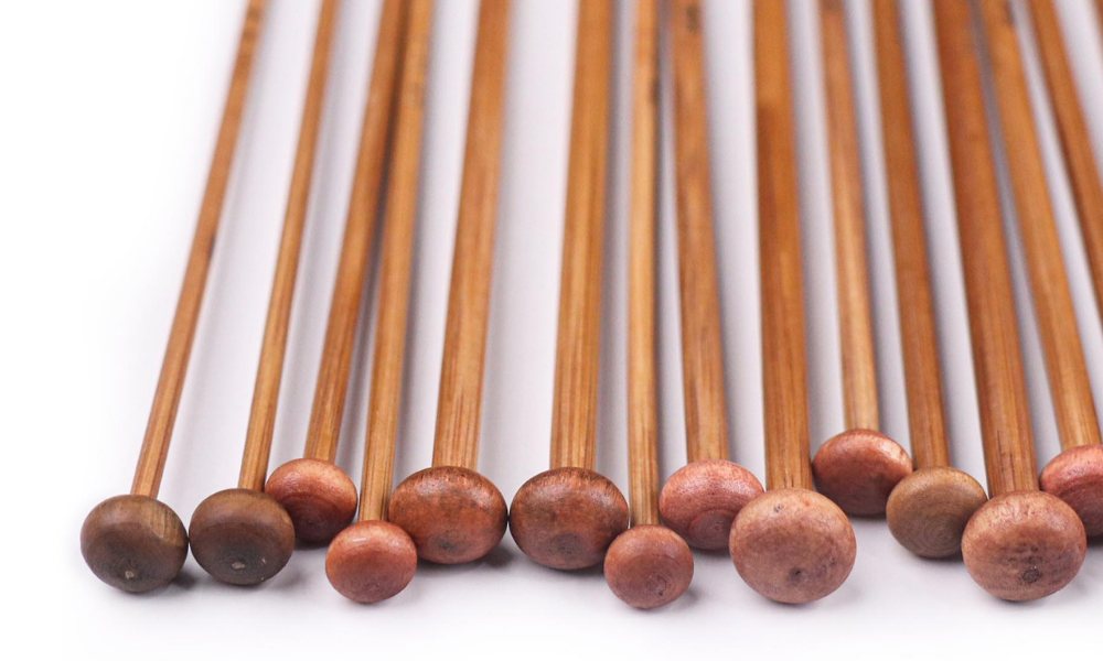Straight Bamboo Knitting Needles US 15 Size 10 mm Single Point Wood 12 inch