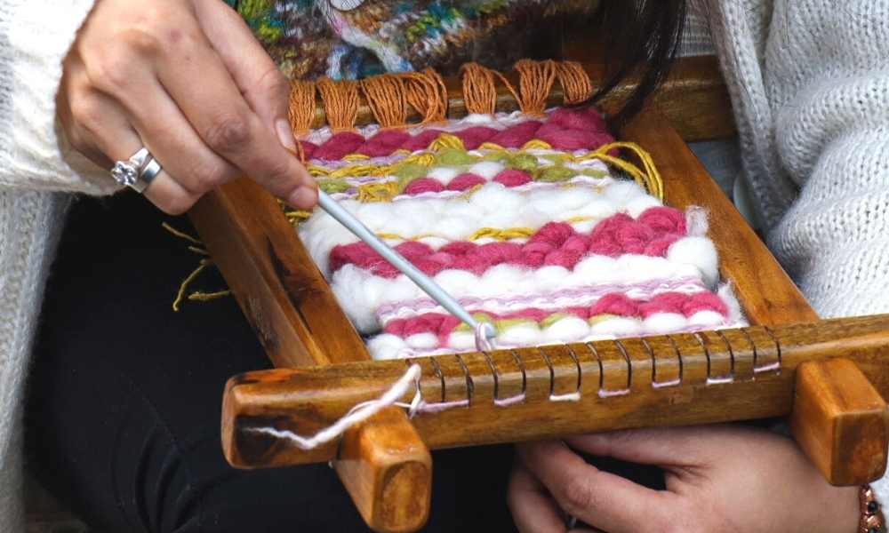 Beautiful Tapestry Weaving Loom For Beginners Use For DIY Arts and Crafts At Home