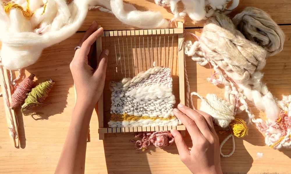 Beautiful Tapestry Weaving Loom For Beginners Use For DIY Arts and Crafts At Home