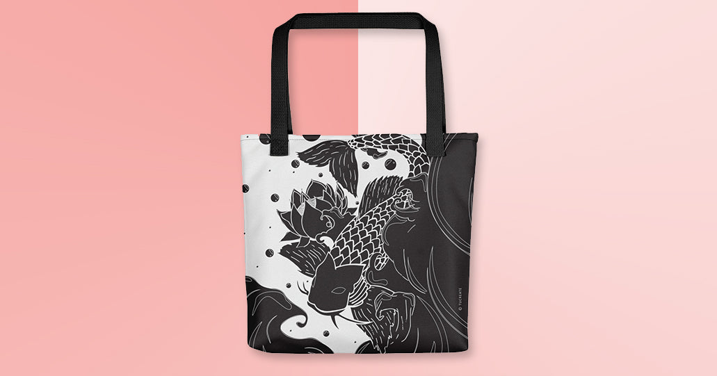 Koi tote bag Illustration