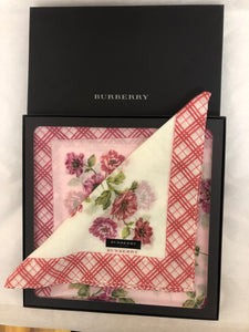 Burberry Two New Cotton Scarves In Presentation Box