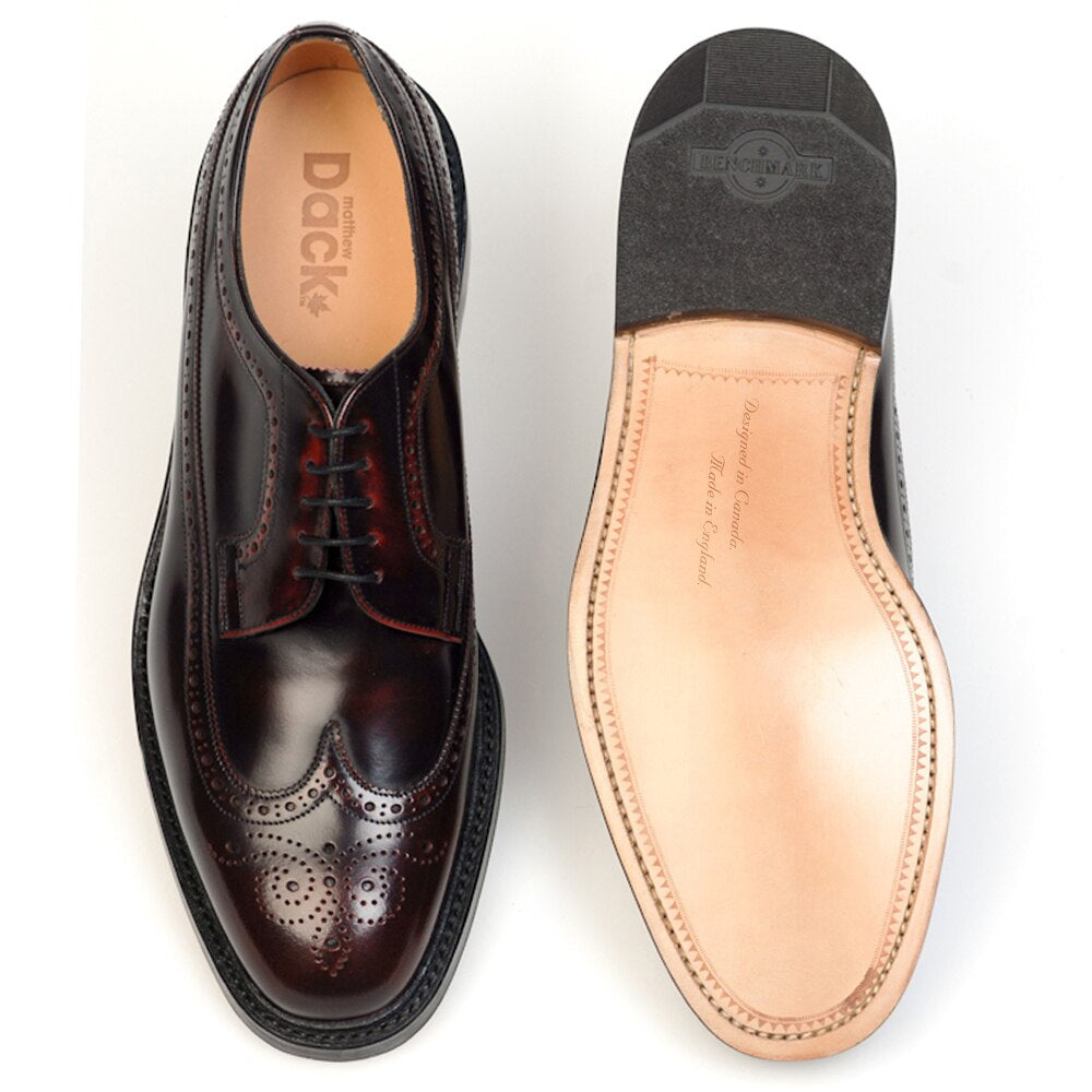 Dufferin - black polished - Leather Sole - Dack's Shoes