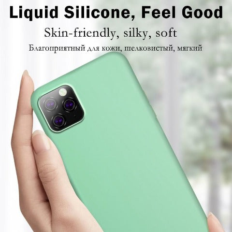 iPhone Case Liquid Silicone Case For iPhone 11 Pro/7/8/6/XR Shockproof Case