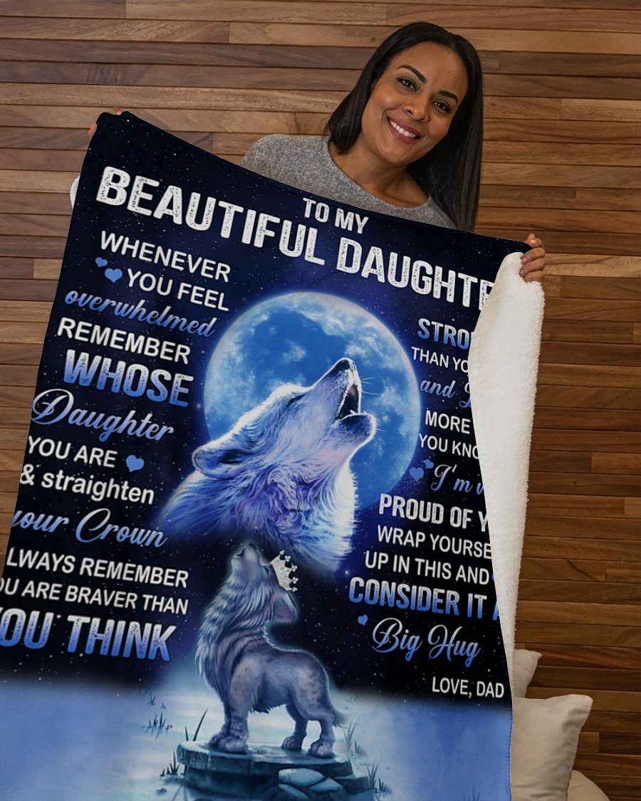 50% OFF Best Gift 🎁 Dad To Beautiful Daughter, I LOVE YOU - Blanket