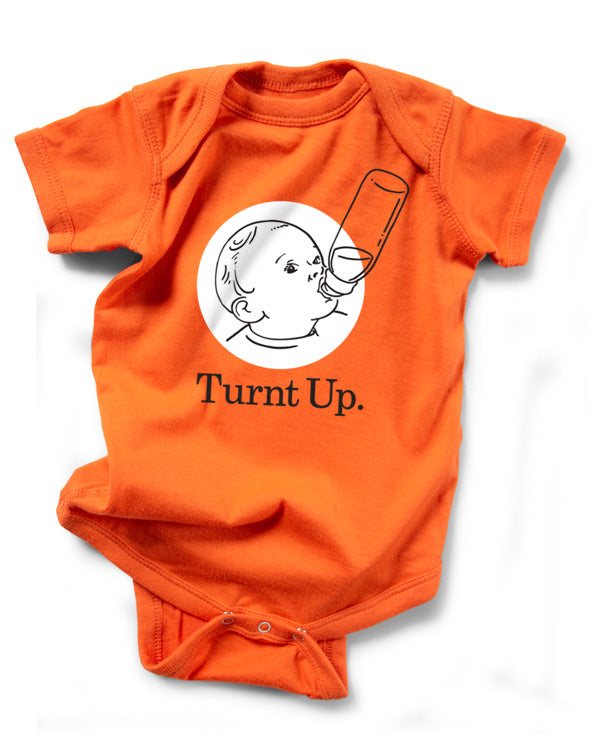 orange baby bodysuit