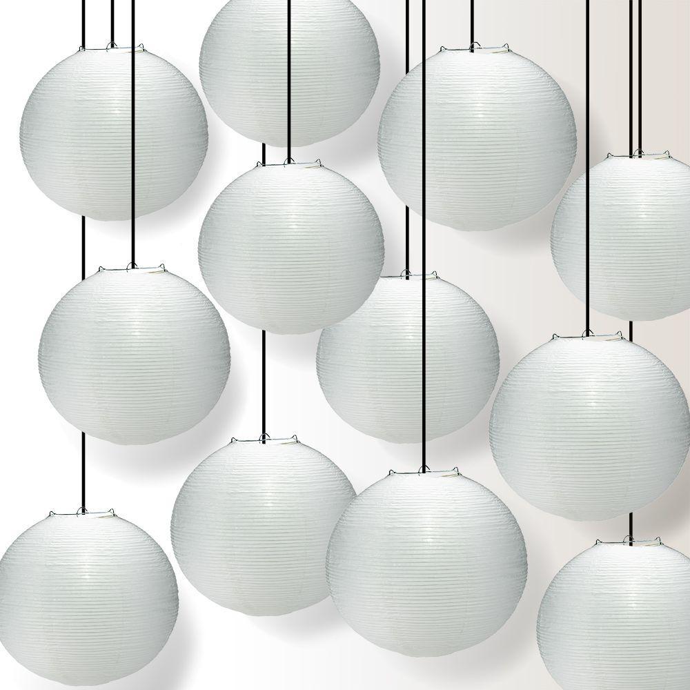 gray paper lanterns