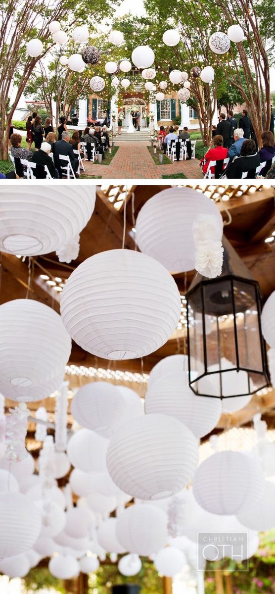 round hanging paper lanterns