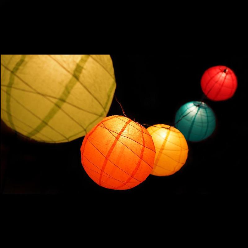 Abeja Nylon Lantern String Lights 8.5 Ft Colorful Print Pattern Light with  10 Multicolor Lanterns fo…See more Abeja Nylon Lantern String Lights 8.5 Ft