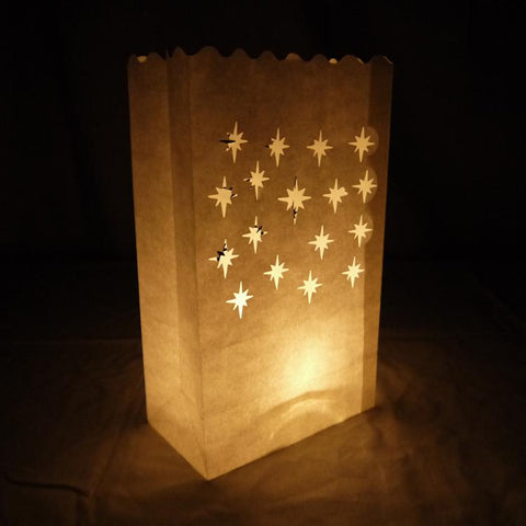 How to Create Safe Paper Bag Luminaries | eHow | Paper bag candles, Paper  bag lanterns, Luminary bags diy